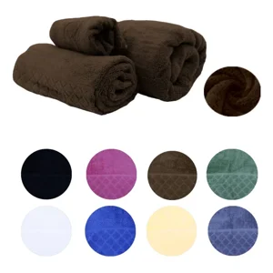 Genérico - Toalla De Cuerpo 70X130 Cm 100% Algodón Color Marrón Liso