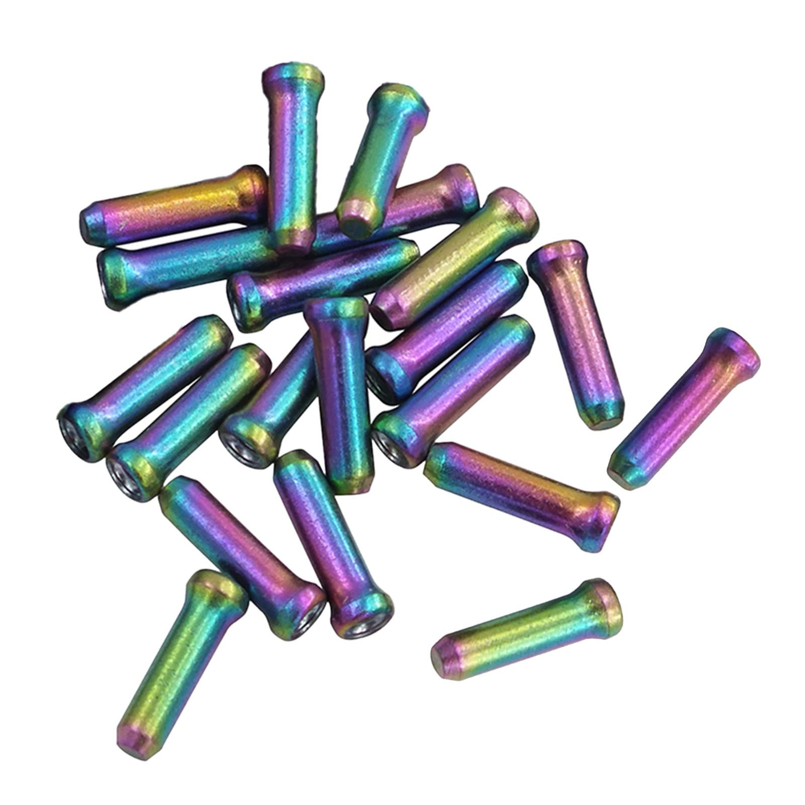 Magideal - 20 Piezas Tapas Para Extremos De Cables De Bicicleta, Tapas Para Extremos De Cables De Cambio De Bicicleta, Aleación De Aluminio, Puntas Duraderas Par