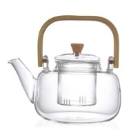 Bothyi - Tetera De Vidrio Para Estufa, Tetera Soplada A Mano Resistente Al Calor Para Barbacoa Al Aire Libre