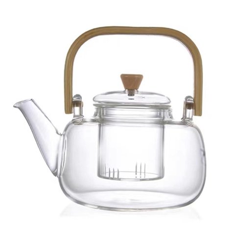 Bothyi - Tetera De Vidrio Para Estufa, Tetera Soplada A Mano Resistente Al Calor Para Barbacoa Al Aire Libre