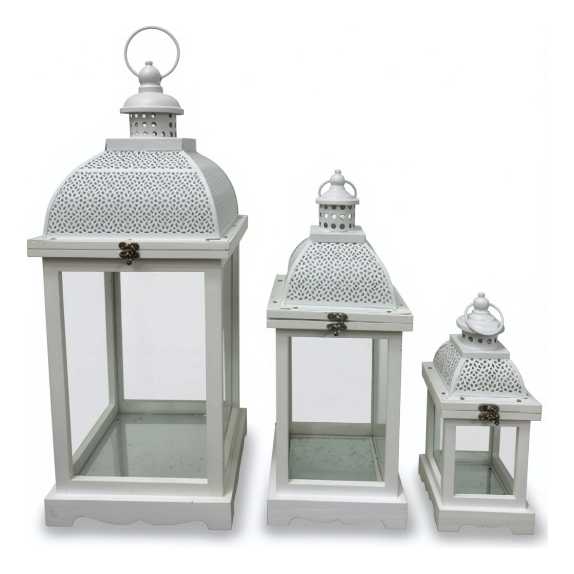 Genérico - Set 3 Portavela Decorativo Farol Estilo Rústico Moderno Jhn