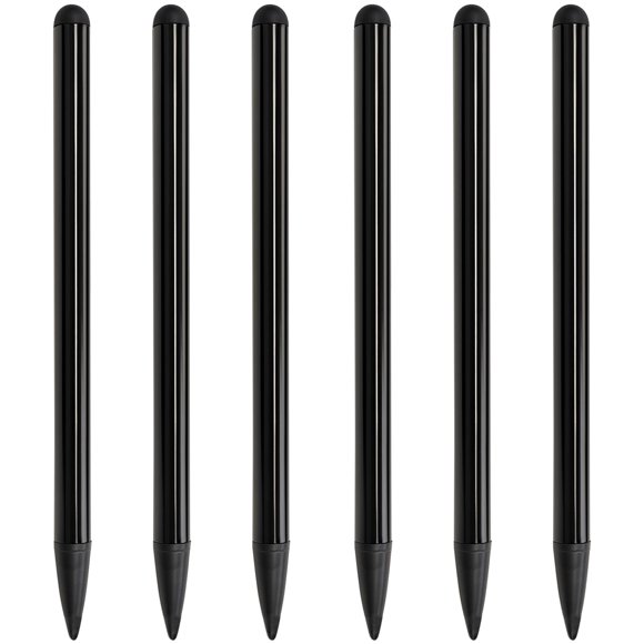 Pack de 6 lápices táctiles Brvlsoc de doble punta negro