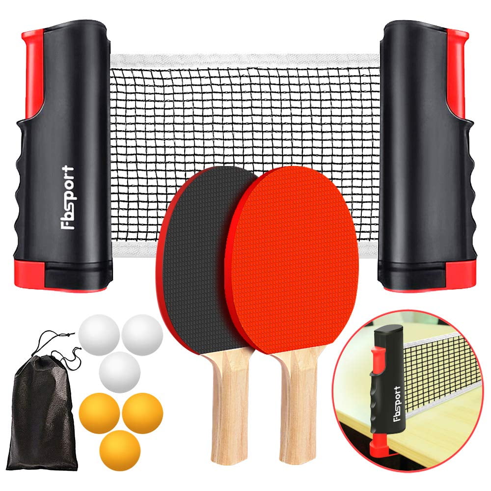 Set De Palas De Ping Pong Fbsport Portátil Con Red Retráctil