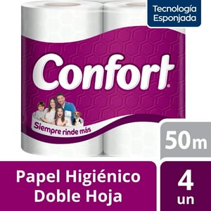 Confort - Papel Higiénico Doble Hoja 50 M