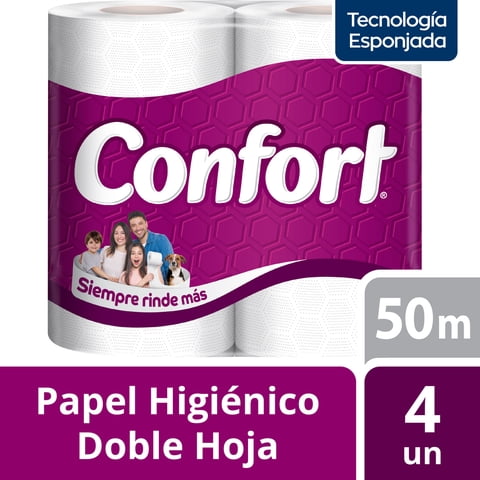 Confort - Papel Higiénico Doble Hoja 50 M