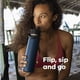 thumbnail image 3 of Botella de agua Hydro Flask Wide Flex Straw Cap 946 ml, color blanco, 3 of 7
