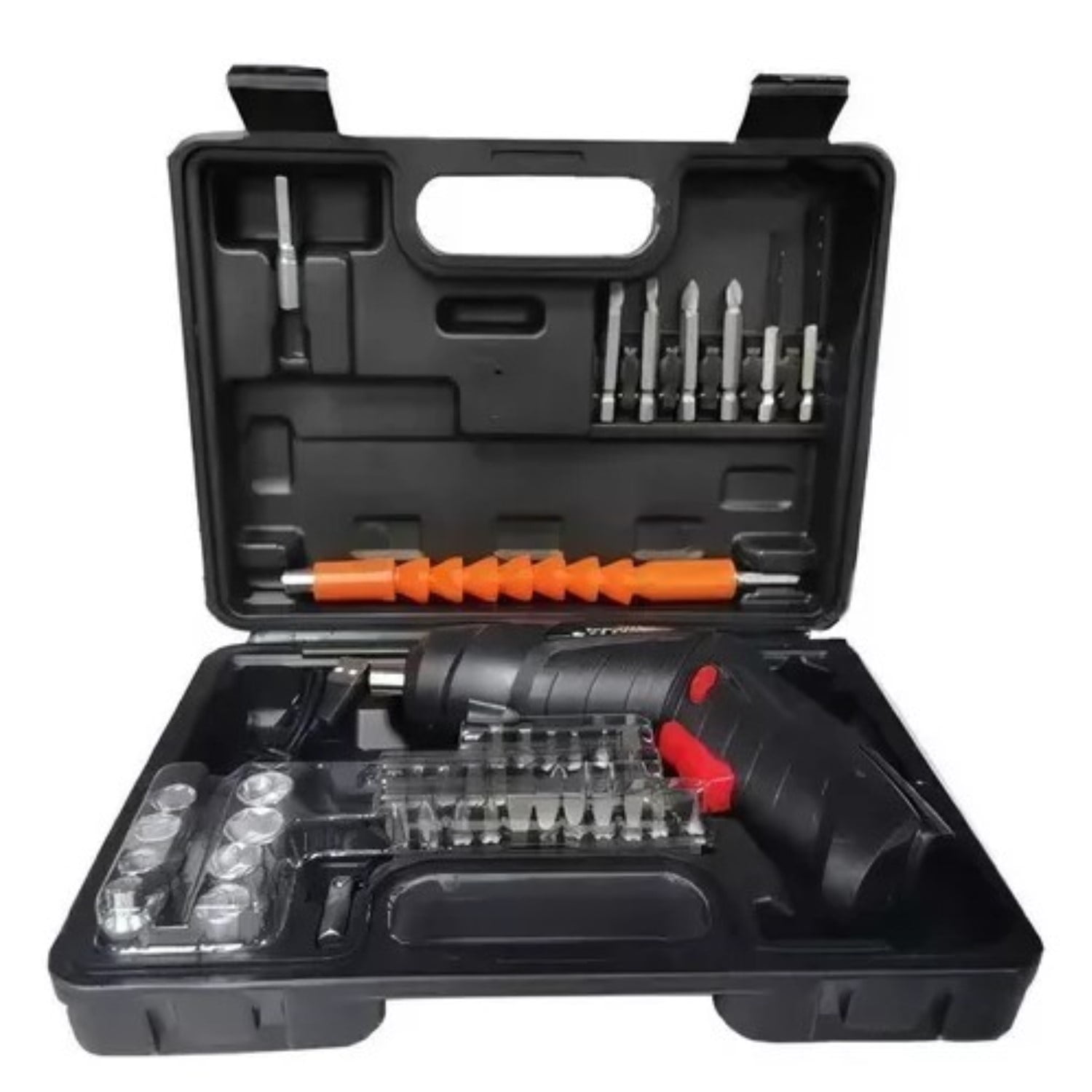 Betensh - Taladro Destornillador Inalámbrico 3.6v 45 Accesorios Maleta Color Negro Frecuencia 50 Hz X 60 Hz