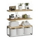 thumbnail image 1 of Repisas Flotantes de Madera Modernas X3 con Reja 100% Pino Café Claro, 1 of 3