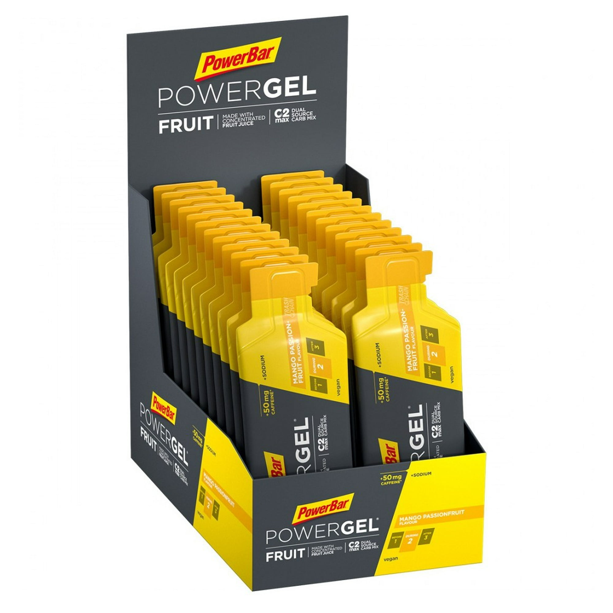 Powerbar Power Gel Fruit Energy Gel 24u Mango Fruit Caffeine