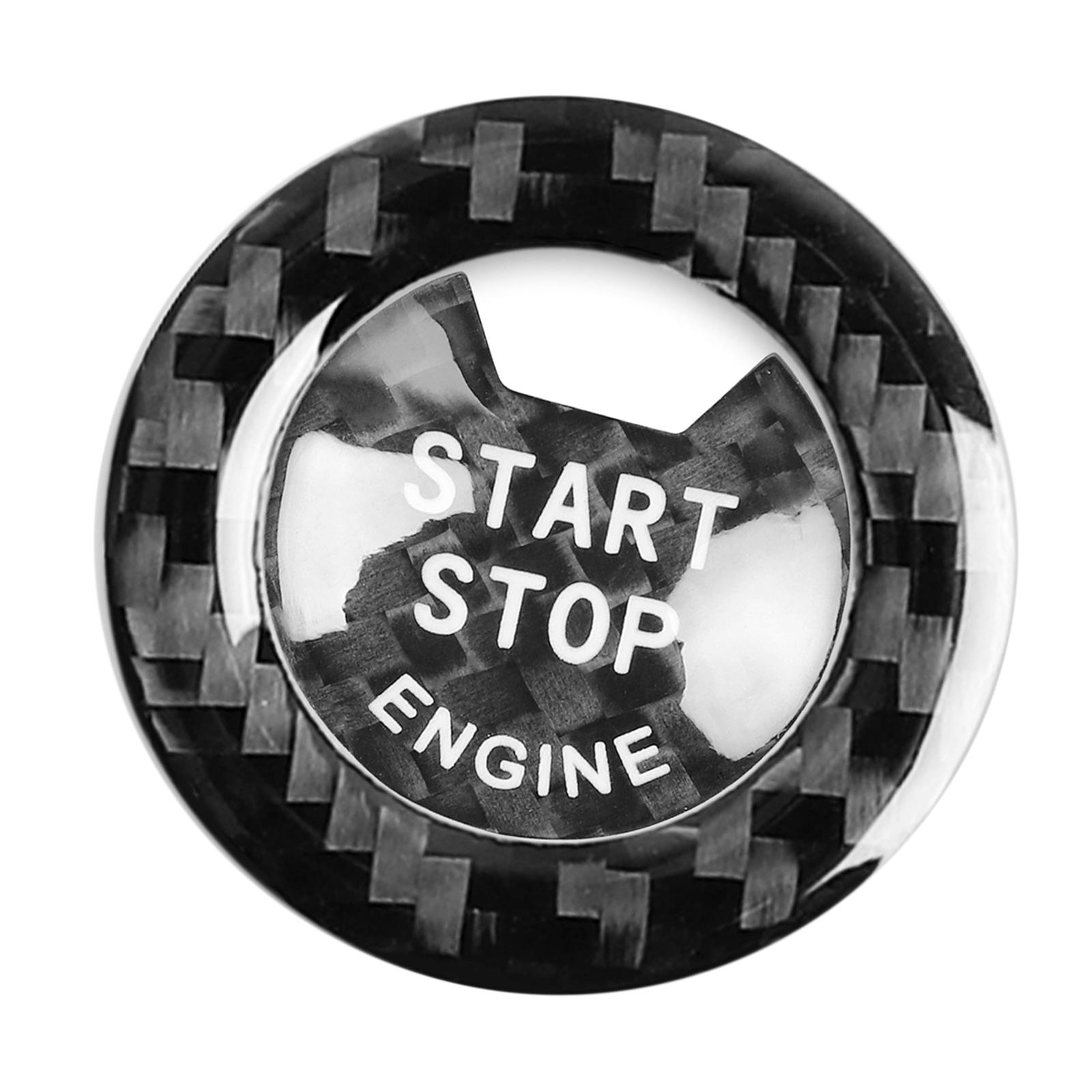 Magideal - Cubierta Del Botón De Parada De Arranque Del Coche, Protectoras, Trasera, Anillos De Decoración, Cubierta Del Botón Pulsador, Se , Negro