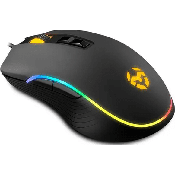 Mouse gamer Krom Kane 8 botones rgb negro