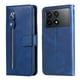thumbnail image 4 of Funda con Cremallera para Xiaomi Poco F6 Pro, Carcasa Cartera de Cuero PU con Soporte y Tarjetero, 4 of 6