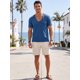 thumbnail image 2 of Camiseta de Hombre INSPIRE CHIC Cuello en U Manga Corta con Bolsillo en el Pecho Casual XL Azul, 2 of 5