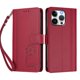 thumbnail image 3 of Funda Cartera Trébol para iPhone 13 Pro con Ranuras Tarjetas y Carga Inalámbrica Rojo, 3 of 6