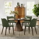 thumbnail image 1 of Juego de 4 sillas de comedor COLAMY, verde, cuero PU, patas de madera, 1 of 4