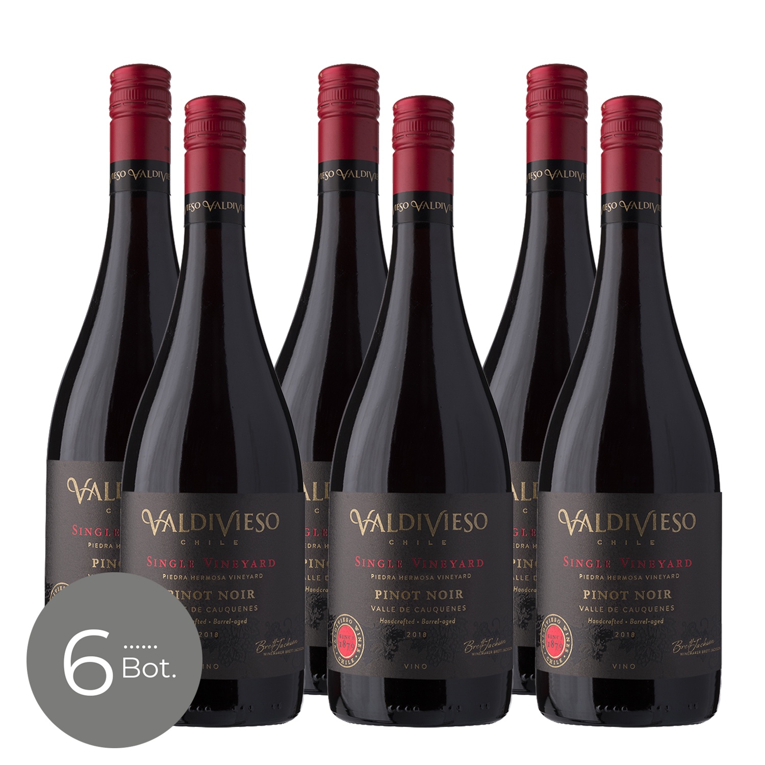 Pack X6 Vino Valdivieso Sv Pinot Noir 750 Cc
