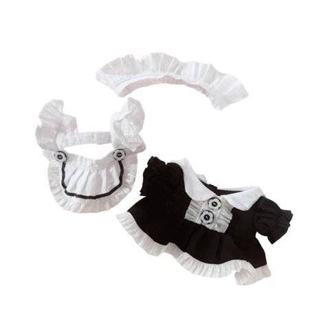 Bothyi - Muñeco De Peluche Con Vestido De Sirvienta Para Juego De Simulación Con Tocado Para Muñeca De 7,87 Pulgadas