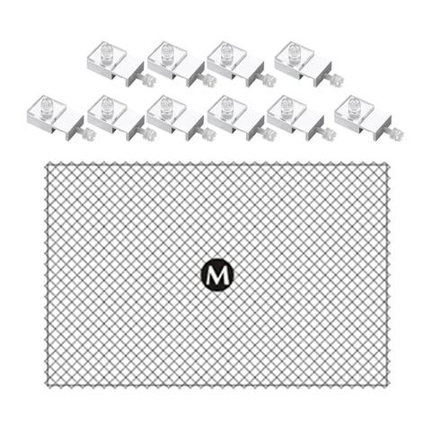 Magideal - Red De Pantalla Para Acuario, Cubierta Para Tanque De Peces, Cubierta Duradera Para Acuario, Malla Transparente Superior, Red Antisalto Para Jaulas De 80X106Cm 10 Abrazaderas