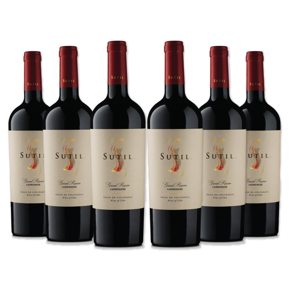 6x Vino Sutil Gran Reserva Carmenere 750cc