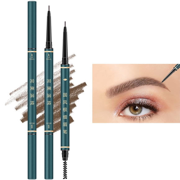 Lápiz de cejas BECHY, impermeable, microcejas, 3 unidades con brocha y maquinilla de afeitar