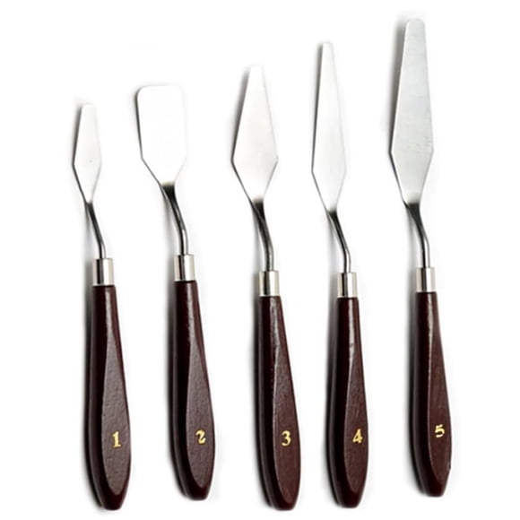 Set de espátulas para pintar Gemerglity de 5 piezas de acero inoxidable