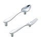thumbnail image 1 of 2pcs Cuchara creativa en forma de tirador de cocina Armario de cocina perilla del armario Chrome, 1 of 6