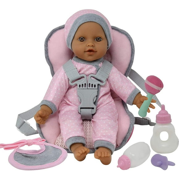 Conjunto de Viaje para Muñecas The New York Doll Collection Asiento Mochila Muñeca Biberones Accesorios Juguete