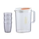 thumbnail image 2 of Jarra de agua resistente al calor para , jarra de agua con tapa , blanco tazas blanco con 3 tazas, 2 of 5