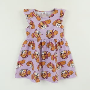 Vestido Sin Manga Y Collet Niña Lila Print Skye Paw Patrol