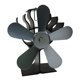 thumbnail image 4 of Mini Ventilador De Estufa Alimentado Por Calor Con Termómetro Gratis Mini 5 Aspas Gris, 4 of 5