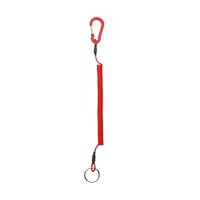 Magideal - Cordón Retráctil Seguro En Espiral, Cordones De Pesca, Llaveros Elásticos De Liberación Rápida, Accesorios Con Mosquetón Para Alicates Y Aparejos Rojo
