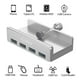 thumbnail image 4 of Hub 4 Usb 3.0 Aluminio con prensa plateado, 4 of 6