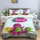 thumbnail image 1 of v1658 Bed Sheets Barney Friends Cute Cartoon Bedding Set Dinosaur Pattern Duvet Cover Pillow Case boys Bedroom Double King Size Comforter Gift 3-Piece Bedding Set (1 Duvet Cover + 2 Pillow Shams) Bed, 1 of 5