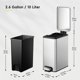 thumbnail image 2 of Cubo de basura EKO 10 L acero inoxidable con cierre suave color plata, 2 of 9
