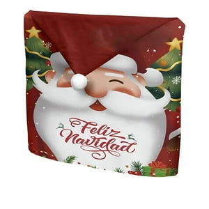 Genérica - Pack 6 Fundas De Respaldo De Sillas Navidad Con Pompón 25N4