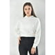 thumbnail image 2 of Poleron Crop Mujer Blanco Con Capucha Talla L, 2 of 3