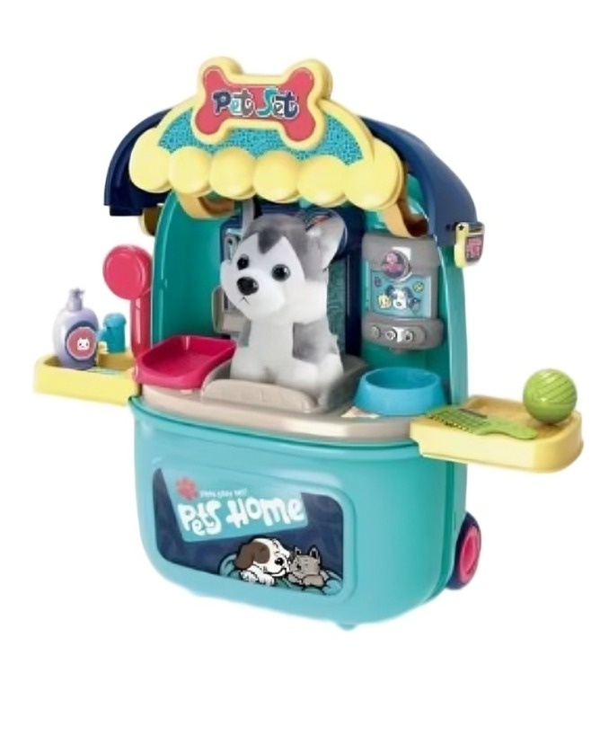 Genérico - Maleta De Juguetes Azul Con Perrito