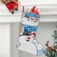 thumbnail image 2 of Frosty el Muñeco de Nieve Tema: Calcetines de Navidad, fino lino blanco para colgar en escaleras y chimenea, decoración navideña para el hogar, regalo de Navidad. 45cm × 32cm, 2 of 5