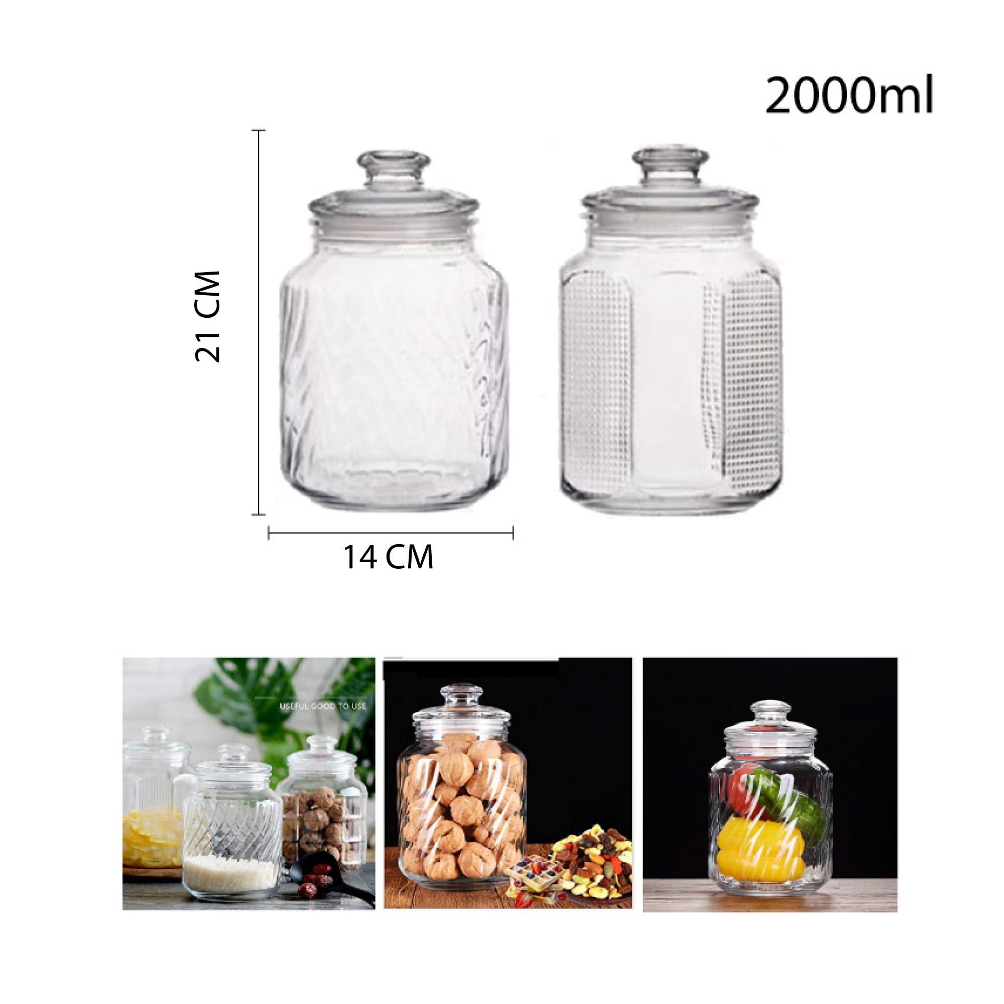 Xianzhu - Frasco Hermético De Vidrio 21 Cm - 2 Litros