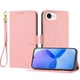 thumbnail image 1 of Funda Cartera para iPhone 16E Tarjetero Soporte Magnético y Correa Rosa, 1 of 5