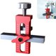 thumbnail image 2 of Herramienta de montaje de puerta de gabinete 2 en 1 y dispositivo de rebote con bolsa, posicionador de instalación solo para gabinetes sin marco, Jig de hardware de aleación de aluminio fáci, 2 of 3