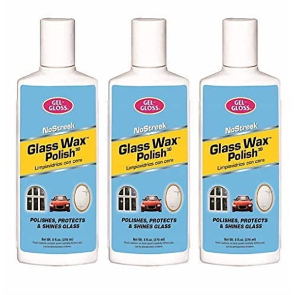 Limpiador de cera para vidrio TR Industries, 3 unidades de 237 ml