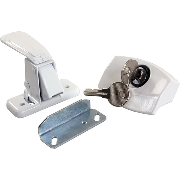 Cierre para puerta de camper JR Products 11685 blanco con bloqueo