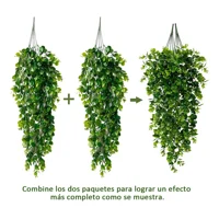 Genérico - Plantas Eucalipto Colgantes Artificiales 4 Uds 75 Cm