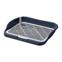 Ioensy - Inodoro Para Perros, Bandeja Para Orinal Interior Para Perros, Cómodo, Reutilizable, Duradero, Soporte Para Almohadilla Para Orinar, Azul Marino