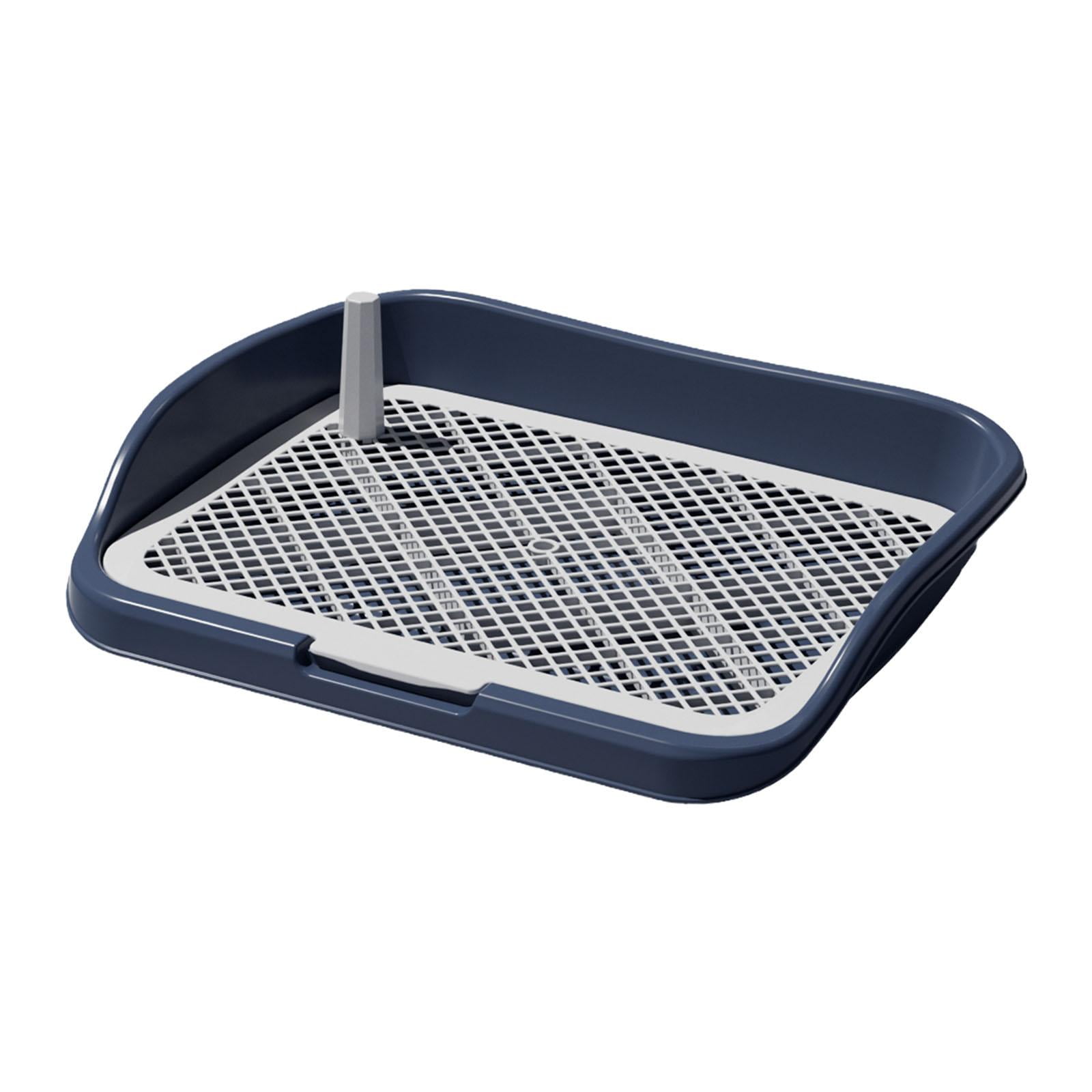 Inodoro Para Perros, Bandeja Para Orinal Interior Para Perros, Cómodo, Reutilizable, Duradero, Soporte Para Almohadilla Para Orinar, Azul Marino