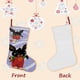 thumbnail image 3 of Bing el Conejo Tema: Calcetines de Navidad, fino lino blanco para colgar en escaleras y chimenea, decoración navideña para el hogar, regalo de Navidad.54cm×38cm, 3 of 5