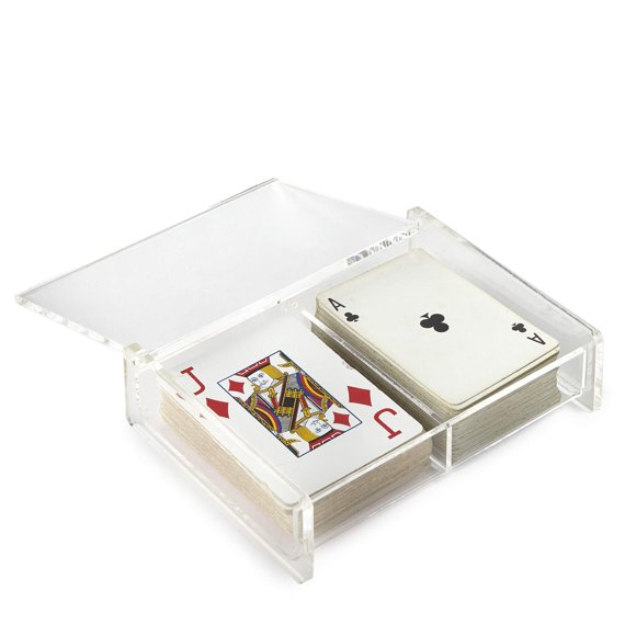 Funda acrílica doble para póker, puente, para baraja de cartas Huang