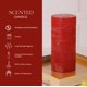 thumbnail image 3 of Juego de 3 velas de columna aromáticas a manzana y canela, rojas, 3 × 6 pulgadas, 3 of 6