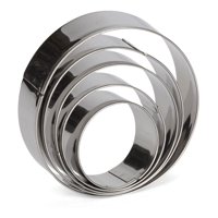 Genérico - 5 Moldes Galletas Circulo Molde De Galleta Cortador